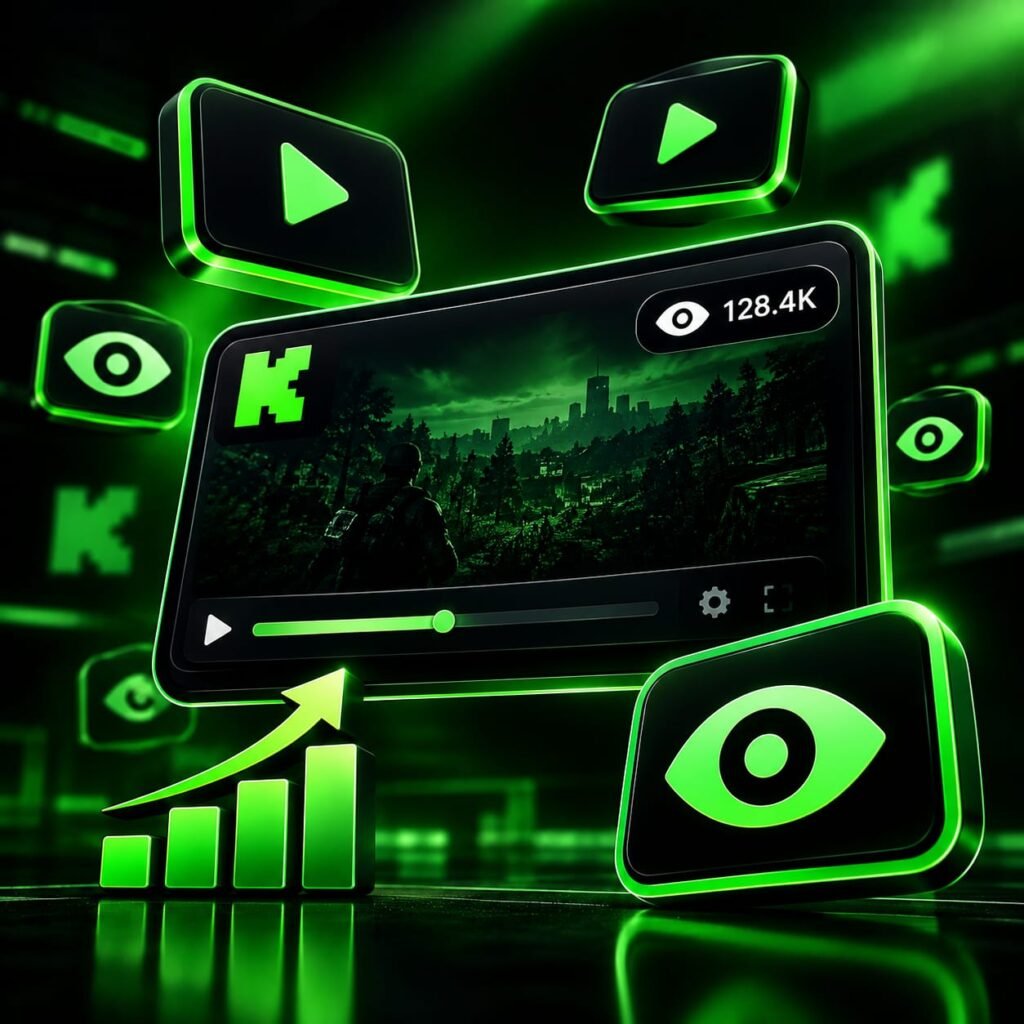 1.000 Visualizações em Vídeos Kick