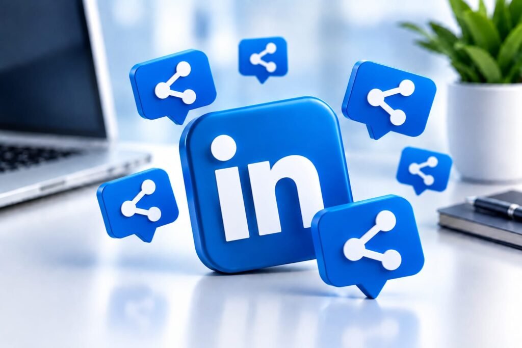 100 Compartilhamentos LinkedIn